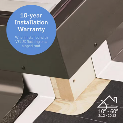 VELUX 25 1/2" x 49 1/2" Curb Mount Solar Venting Skylight VCS 2246 with Solar Shade