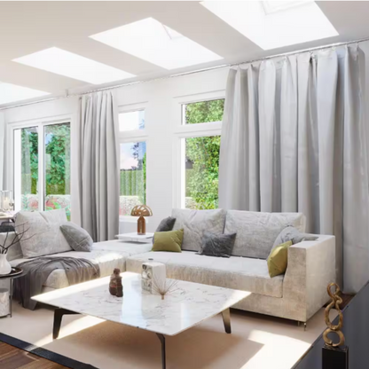VELUX 33 1/2" x 58 1/2" Fixed Curb Mount Skylight FCM 3055 with Solar Shade