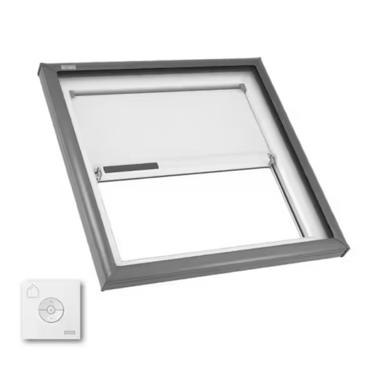 VELUX 25 1/2" x 25 1/2" Fixed Curb Mount Skylight FCM 2222 with Solar Shade
