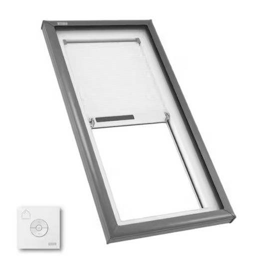 VELUX 22 1/2" x 46 1/2" Fixed Curb Mount Skylight FCM 1943 with Solar Shade