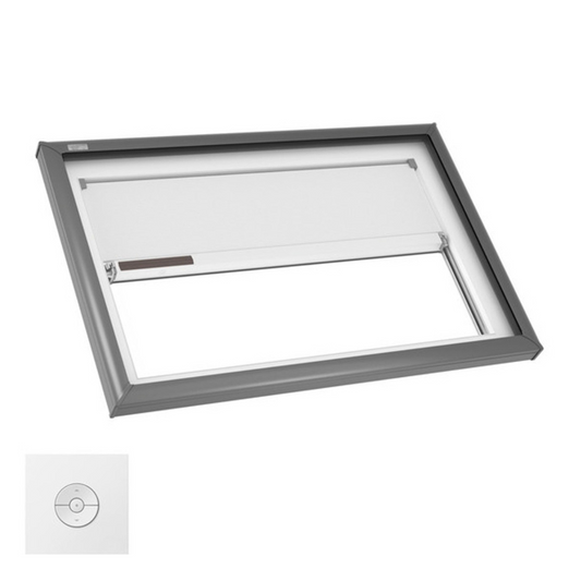 VELUX 37 1/2" x 25 1/2" Fixed Curb Mount Skylight FCM 3422 with Solar Shade