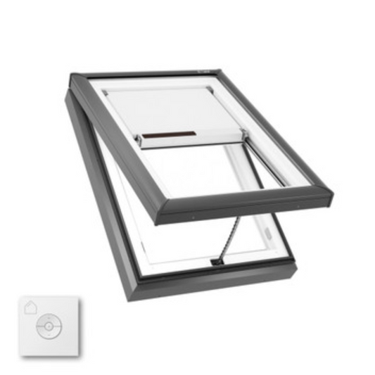VELUX 25 1/2" x 37 1/2" Curb Mount Manual Venting Skylight VCM 2234 with Solar Shade
